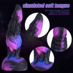 8.07‘’ Starry Dark Purple Special-Shaped Artificial Dildo - Image 5