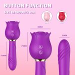 Lurevibe - Rose Shaker Sucking Jump Egg Adult Toy G-spot Masturbation Device for Women - Image 3