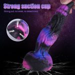 8.07‘’ Starry Dark Purple Special-Shaped Artificial Dildo - Image 3