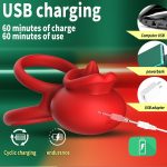 Cock Rings Clitoral Stimulator with Licking Mouth Pleasur with APP control - Image 9