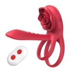 Lurevibe - Rose Cock Ring Vibrator Clit Stimulator Couple Toy Upgraded Version - Image 4