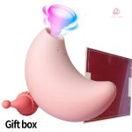 Red Riding Hood Moon Sucking Vibrator Vibrating Sucker Oral Clitoris Stimulator - Image 7