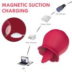 Lurevibe -10 Speeds Vibrating Rose Shape Tongue Licking Vibrator For Women - Image 4