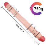 18.11‘’ Double-Ended Soft Silicone Simulated Anus Masturbation Dildo - Image 8
