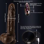 6.6‘’ Vibrating Thrusting Swing Thick Long Lifelike Dildo With Remote Control - Image 7