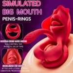 Realistic Mouth Biting Cock Ring Clitoral Stimulator For Couple Flirting - Image 5