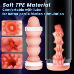 Lurevibe - Big Cup Automatic Telescopic Penis Stimulation Pocket Pussy Stroker Masturbation Cup - Image 3