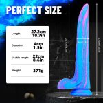 8.6‘’ Deer Whip Colorful Big Sm Dildo With Suction Cup - Image 4