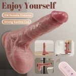 6.3‘’ Small Glans Thick Shaft Big Ball 7 Thrusting Swinging 10 Vibrating Heating Lifelike Dildo - Image 5