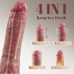 6.3‘’ Small Glans Thick Shaft Big Ball 7 Thrusting Swinging 10 Vibrating Heating Lifelike Dildo - Image 2