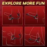 3 In 1 Spherical Vibrating Anal Plug Testicles Stimulator With cock Ring - Image 6