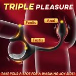 3 In 1 Spherical Vibrating Anal Plug Testicles Stimulator With cock Ring - Image 4