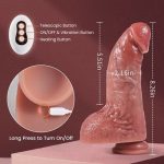 5.51‘’ Derek Curved Glans Free Lubricant P and G Spot Stimulation Realistic Anal Dildo Thrusting Heating Vibrating - Image 2