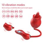 Lurevibe - New Rose Double Head Tongue Licking Vibration Jump Egg For Women - Image 3