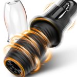 Lurevibe - Gawk Gawk Black (With Cover) Tivino Rotating Vibration Male Masturbation Cup - Image 2