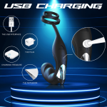 9 Speed Vibrating Prostate Massager Delayed Ejaculation Ring Anal Plug Vibrator With Remote Control - Image 5