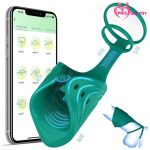 App Wireless Control Cock Ring Adjustable Vibrator Male Penis Trainer - Image 8
