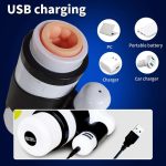 12 Speeds Telescopic Vibrator Realistic Vagina Masturbator Cup For Men - Image 3