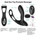 Prostate Massage Vibrator Anal Plug Wireless Control Delay Ejaculation Ring - Image 4