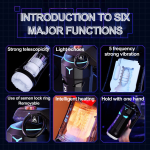 Lurevibe - High Explosive Grenade Aircraft Cup Telescopic Vibration Heating Male Masturbation Device - Image 4