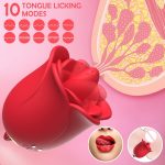 Lurevibe -Rose Toys Nipples Clitorals Stimulator With Tongue For Women - Image 3