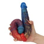 13.78‘’ Colorful Double-Ended Liquid Silicone Anal Plug Dildo - Image 4