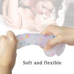 5.5‘’ Jelly Particles Rainbow Transparent Realistic Dildo With Suction Cup - Image 6