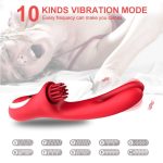 3 In 1 Clit Tickling G Spot Wiggling Dildo Vibrator - Image 2