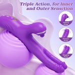 3 In 1 Clitoris Tapping Wiggling G Spot Dildo Vibrator - Image 3