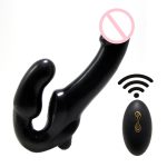 9.65‘’ 10 Frequency Vibrating Remote Control Double Ended Wearable Dildo - Image 4