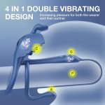 Lurevibe - Penis Vibrating Ring Cock 3 in 1 Massage Delayed Ejaculation Citoral Stimulator Flirt Masturbation - Image 4