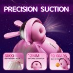 Fashion Ornaments Rabbit Clitoris Sucking Vibrator Set With Dust Cover - Image 2