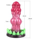 6.3‘’ Surreal Realistic Wolf Teeth Luminous Silicone Dildo With Suction Cup - Image 5