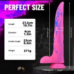 8.6‘’ Deer Whip Colorful Big Sm Dildo With Suction Cup - Image 5