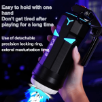 Lurevibe - High Explosive Grenade Aircraft Cup Telescopic Vibration Heating Male Masturbation Device - Image 6