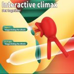 Cock Rings Clitoral Stimulator with Licking Mouth Pleasur with APP control - Image 5