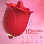 Lurevibe -Rose Toys Nipples Clitorals Stimulator With Tongue For Women - Image 2