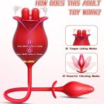 Lurevibe - Romeo Double-pistil Tongue-licking Rose Toy With Vibrating Anal Plug - Image 5