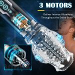 Lurevibe - Gawk Gawk 6000 Amber 5.0 Double Egg Vibrators 5 Thrusting 7 Vibrating Oral Sex Handheld Male Masturbation Cup - Image 5