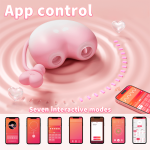 Peach Split Clitoral Sucker & G Spot Vibrating Egg - Image 4