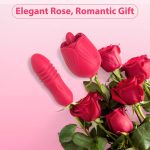 Lurevibe - Rose Female Tongue Licking Egg Jumping Telescopic Masturbation Device Double-headed Vibrating Sex Toy - Image 4