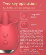 Lurevibe - Powerful Rose Toy Vibrator With Tongue Licking Oral Nipple Clit Clitoris Stimulator - Image 6