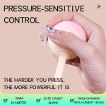 Pink Gradient Lollipop Pressure-sensitive Control Vibrator - Image 2
