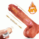 6.3‘’ Lurevibe - 3-in-1 Thrusting 5 Vibrations 42 ℃ Heating Realistic Non-sticky Blush Dildo