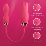 Lurevibe - Rose Muncher Scarlet Rose kiss 3-in-1 Bitting & Thrusting Vibrator - Image 3