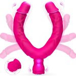 7.5‘’ Double Ended Vibrating Rose Dildo Anal Dildo with 10 Vibrating Modes