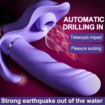 Telescopic Vibrator Clitoris Stimulator Vagina G-Spot Massager Silicone Dildo Masturbator - Image 2