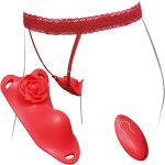 Rose Wearalbe Clitoral Massage Vibrator with Panty & Remote Control