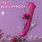 4 IN 1 Rose Muncher Rabbit Vibrator Licking Vibrating Flapping Clit Nipple Stimulator - Image 5