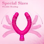 7.5‘’ Double Ended Vibrating Rose Dildo Anal Dildo with 10 Vibrating Modes - Image 6